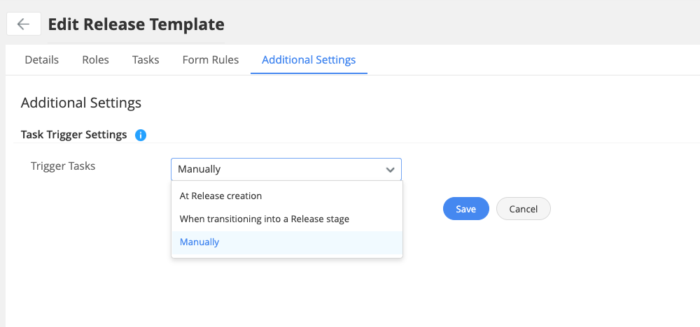 Task Trigger Settings