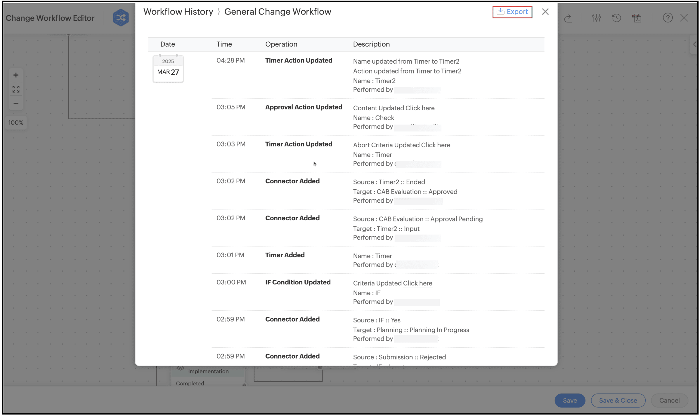 Workflow History Enhancements