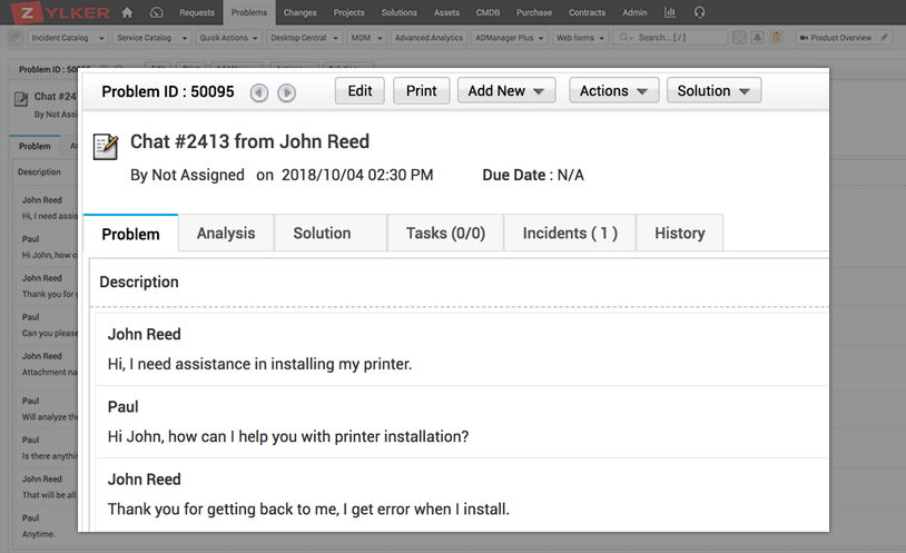 IT problem management software