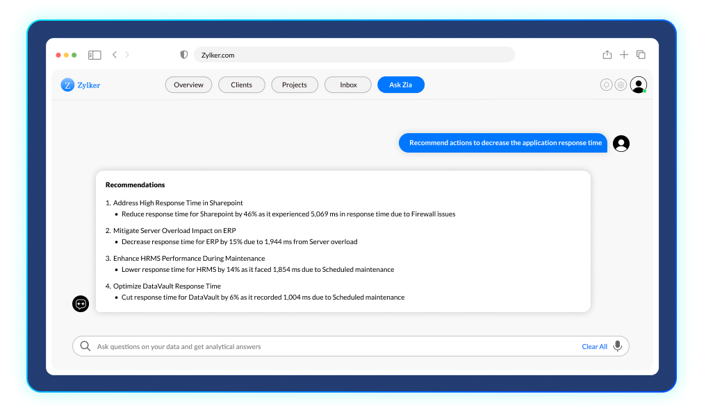 AI-powered conversational analytics assistant