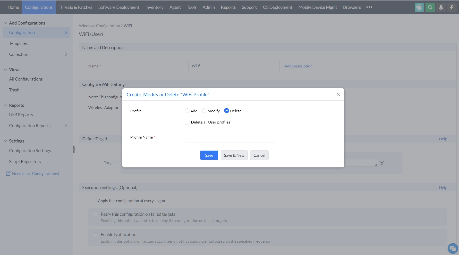 deleting wifi in endpoint central deleting wifi in endpoint central