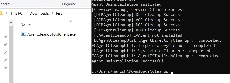 Agent uninstallation