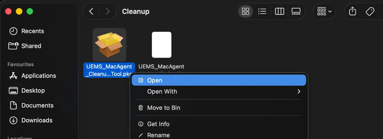 Agent uninstallation