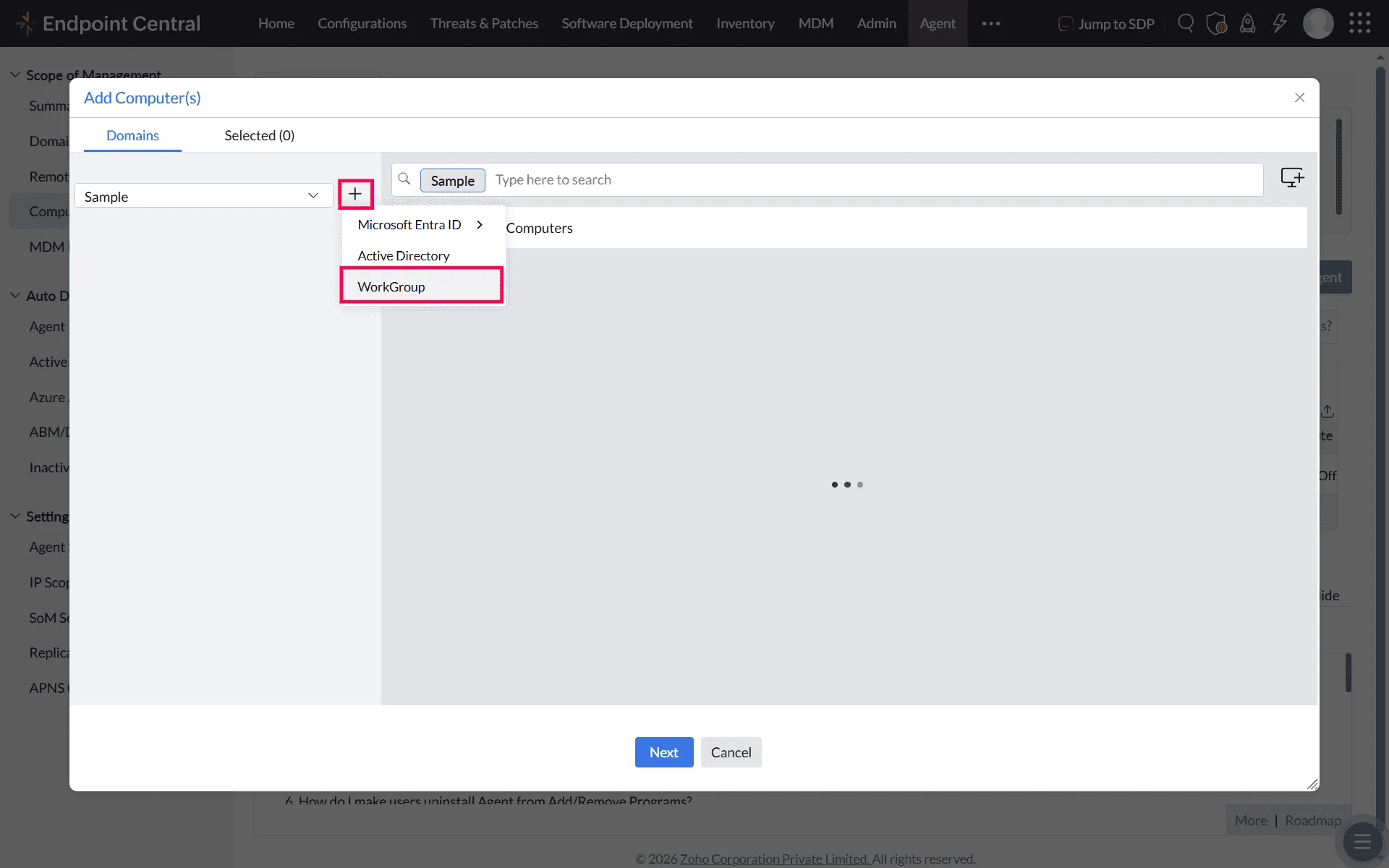 Enter Workgroup Details Enter Workgroup Details