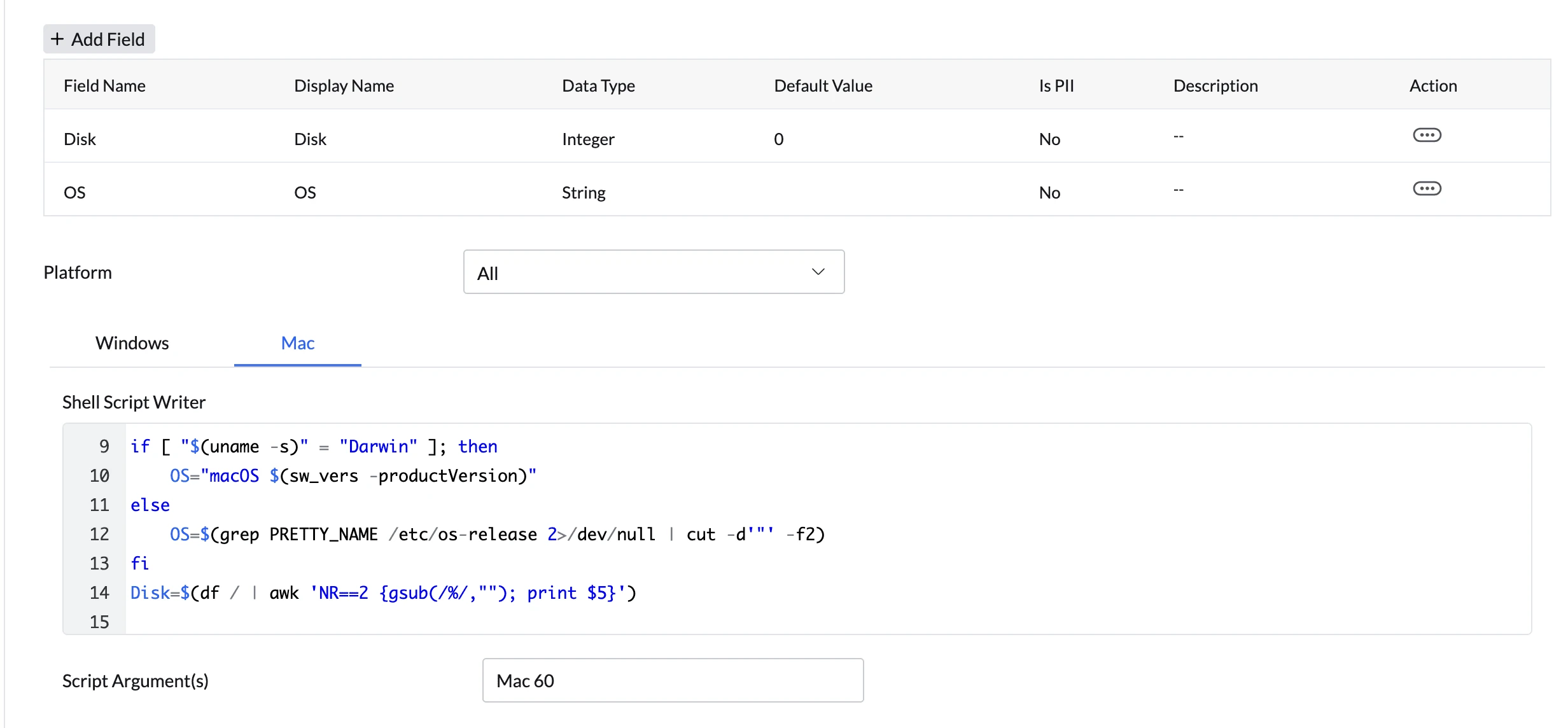 Mac script writer in Sensors