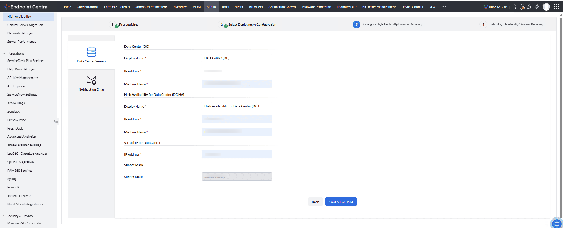 Configure DC Servers
