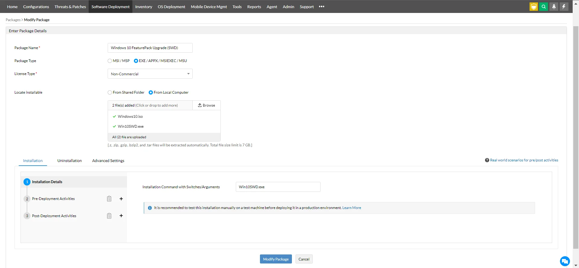 Windows 10 deployment using Endpoint Central Windows 10 deployment using Endpoint Central