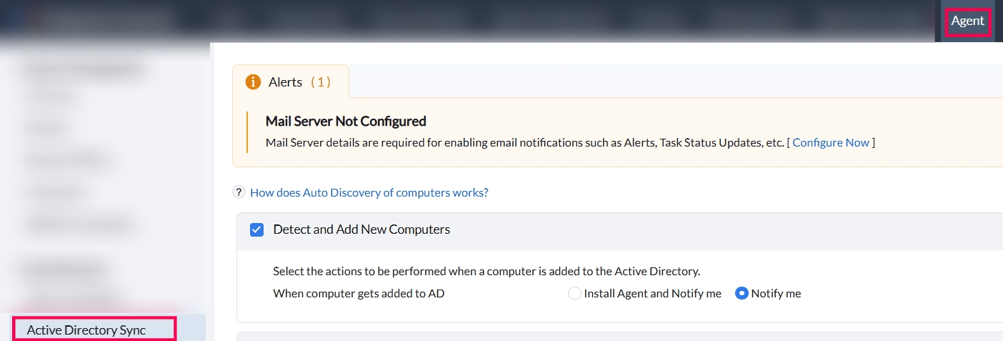 detect and add computers som policy