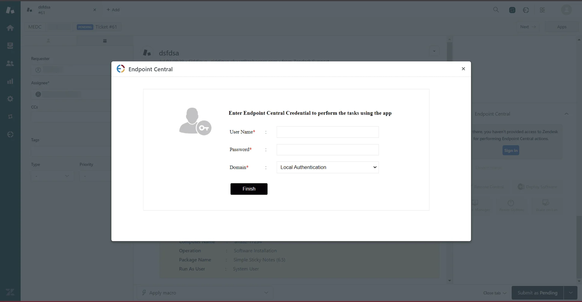 Signing in with UEMS credentials