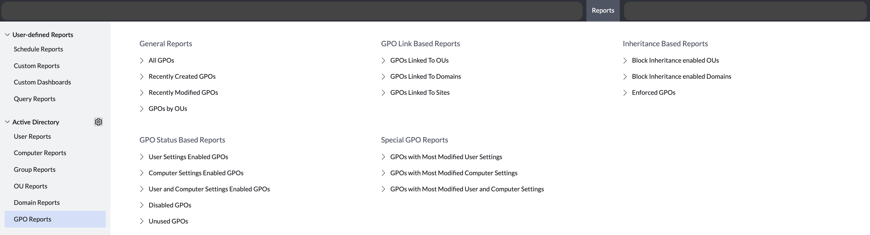 type-of-general-gpo-reports Types of general gpo reports