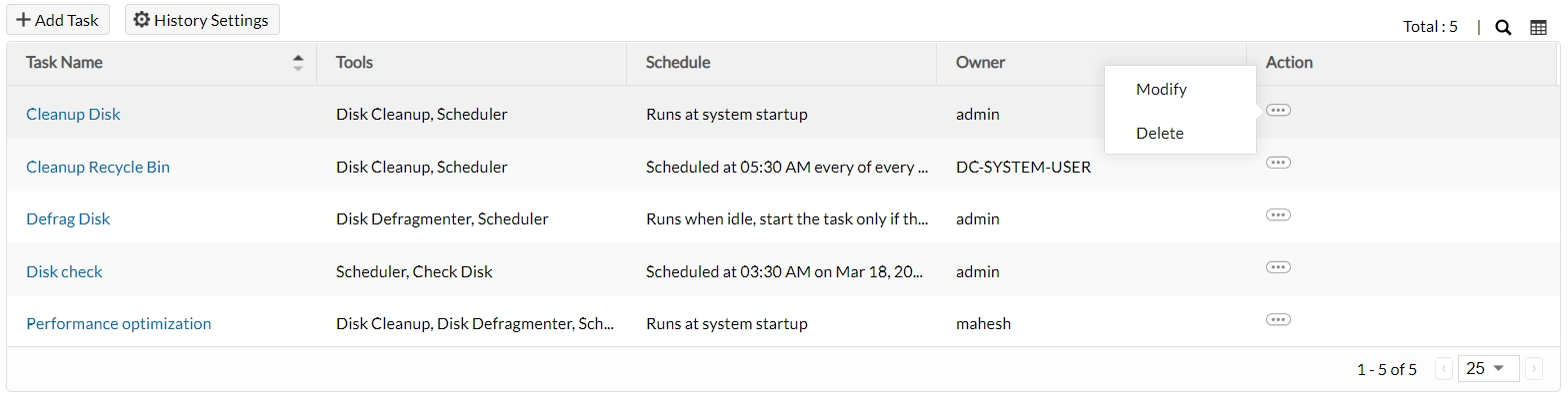 System Tools - Modify System Tools - Modify