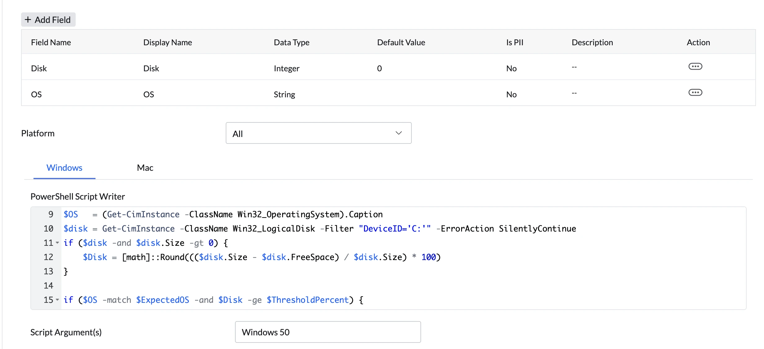 Windows script writer in Sensors Windows script writer in Sensors