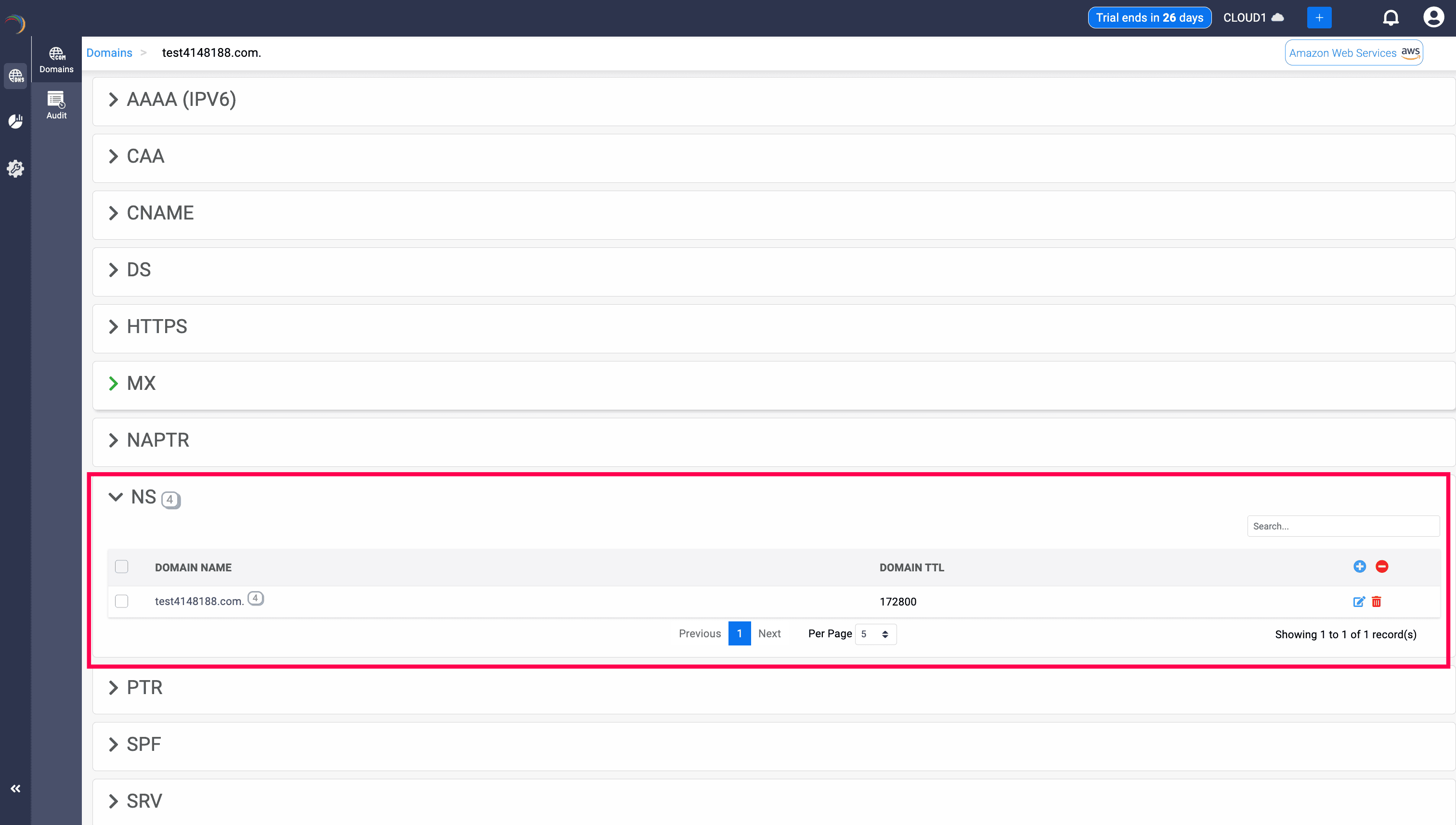 Create New Domain Form