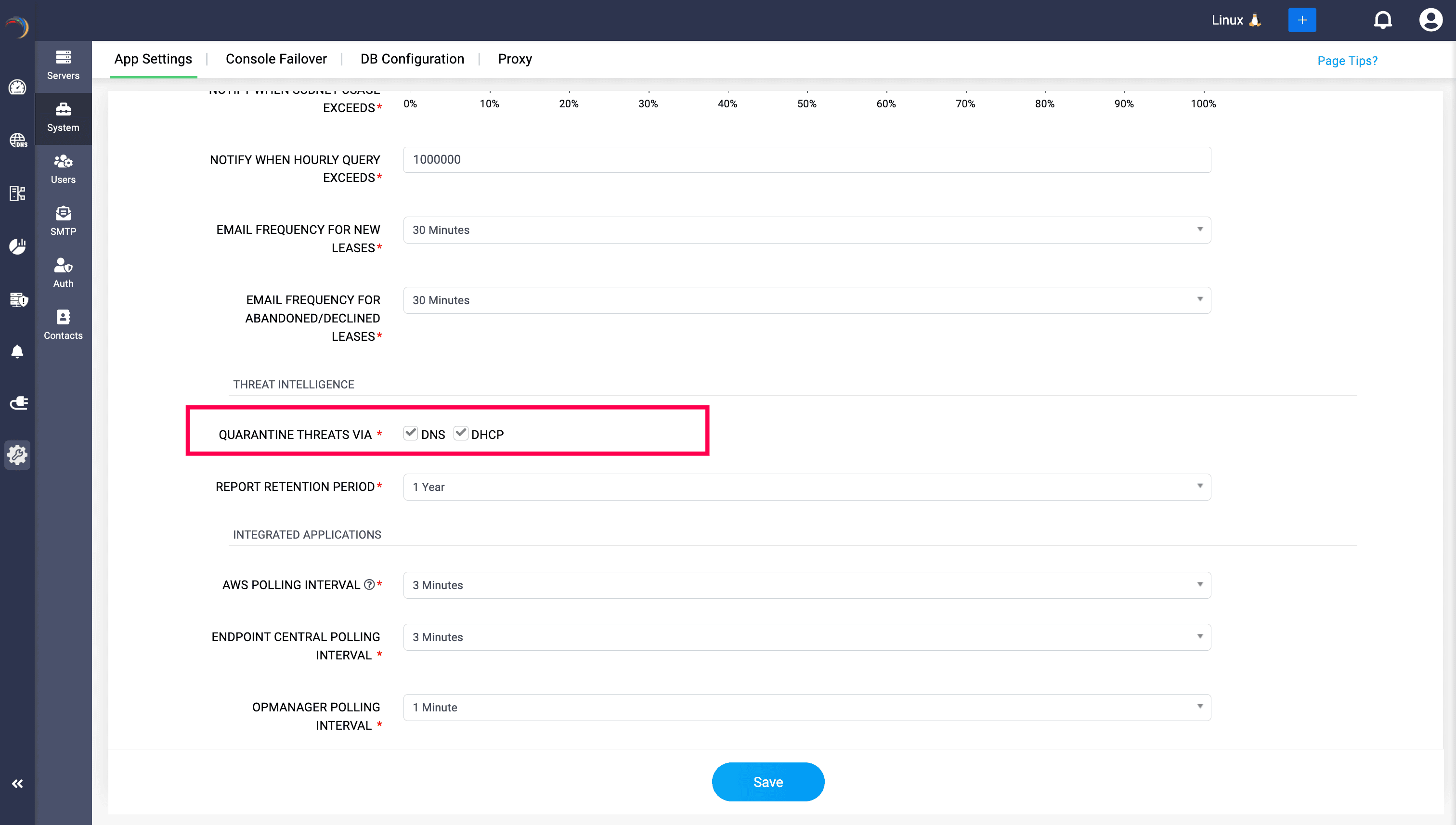 DDI Central - DNS threat detection and response