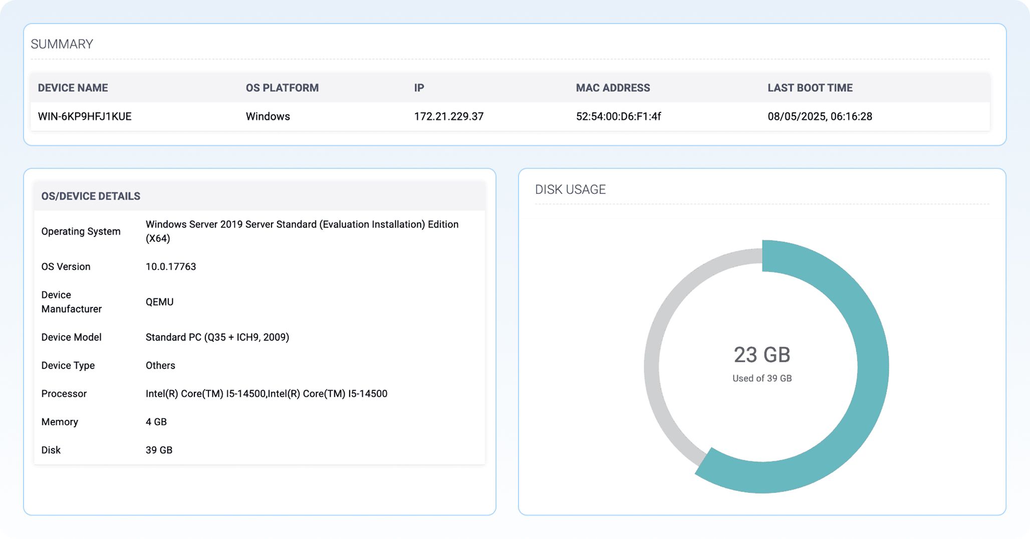 endpoint system details