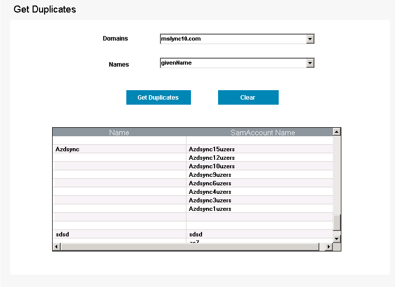 Free Active Directory Get Duplicates tool Free Active Directory Get Duplicates tool