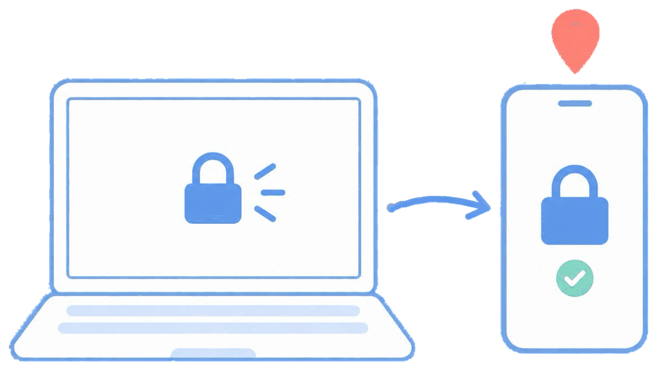 A missing device locked remotely from the console