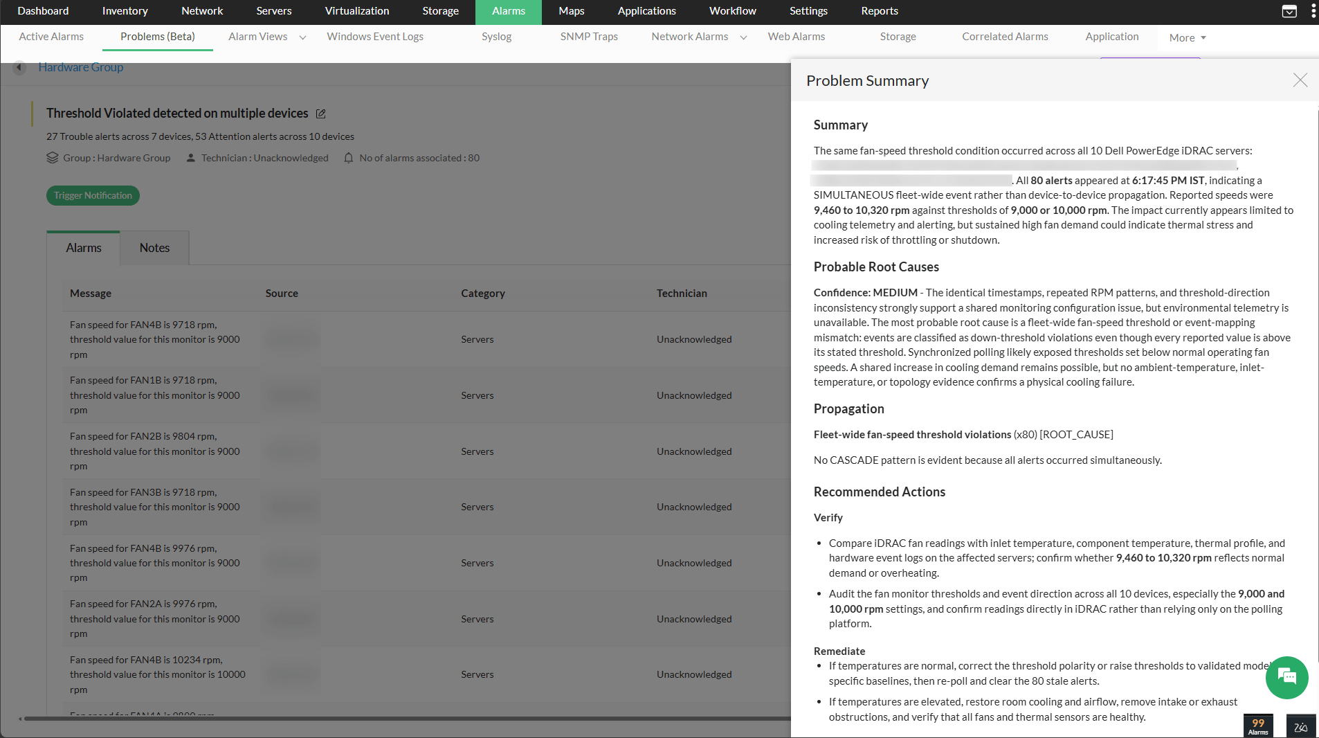 Problem Summary generated by OpenAI Integration