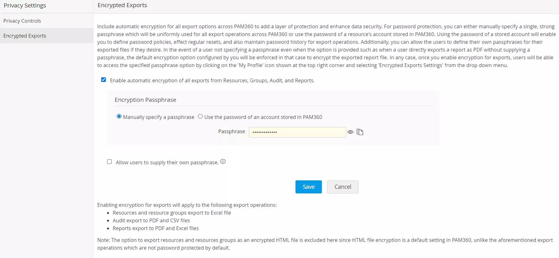 Encryption Passphrase