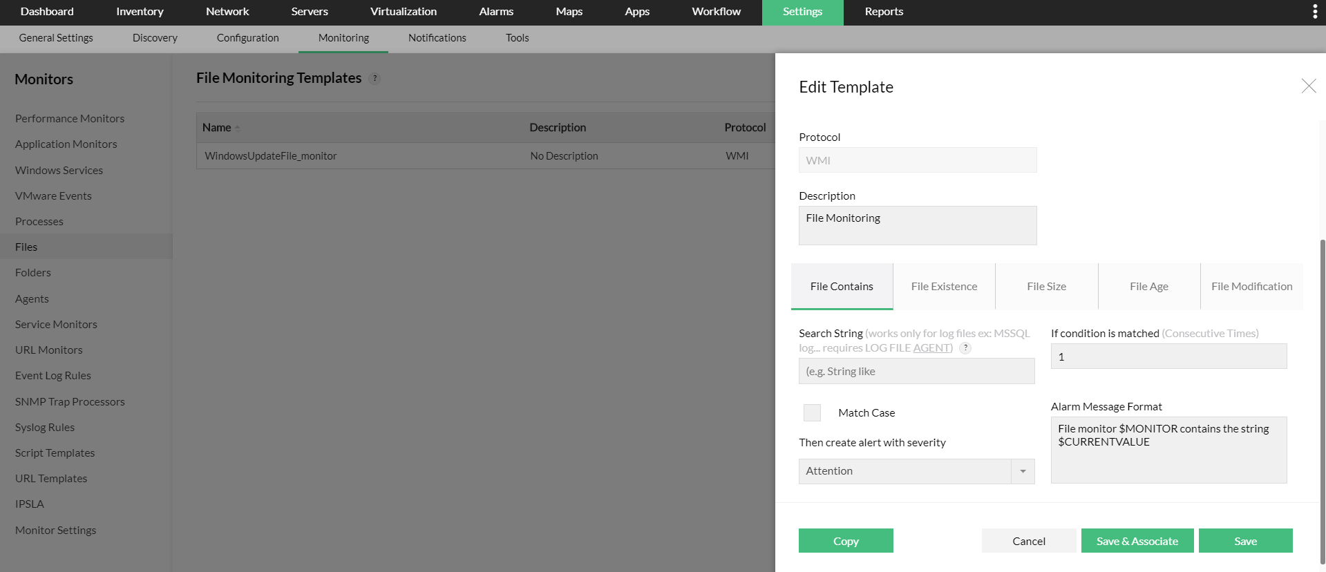 FTP Monitoring in OpManager: Track modifications to files and folders in servers