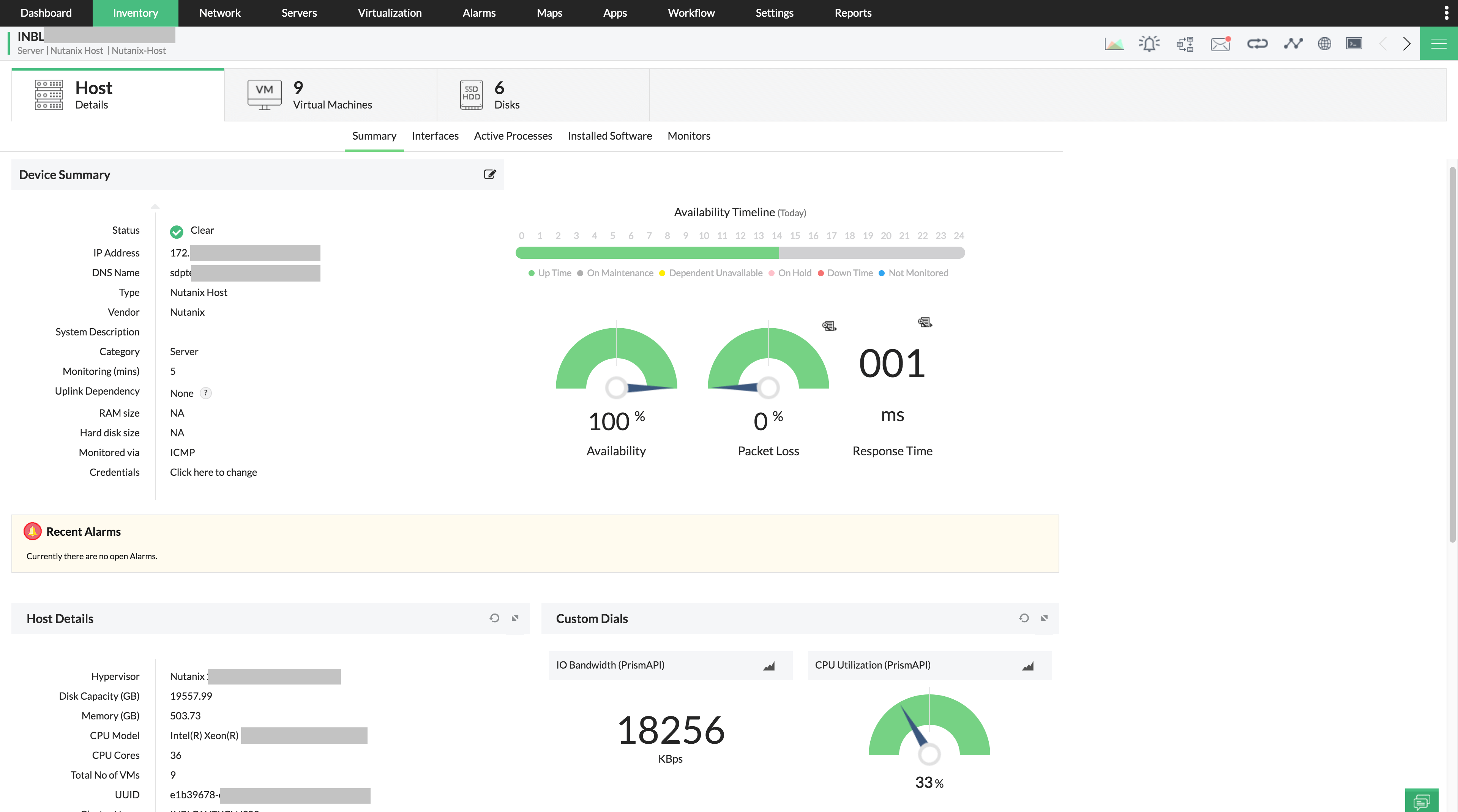 Nutanix host monitoring tool Nutanix host monitoring - ManageEngine OpManager