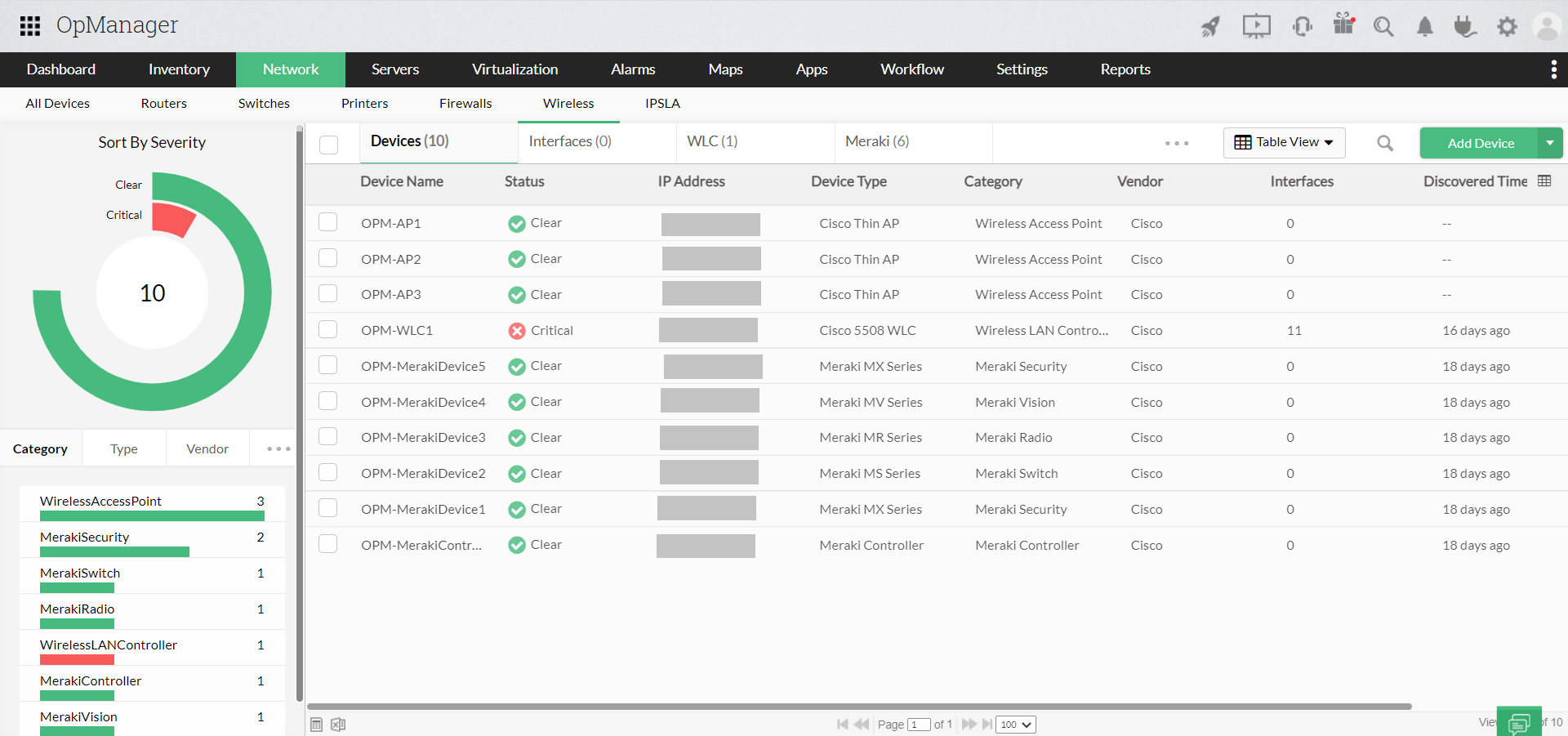Wi-Fi monitor Wi-Fi monitoring software - ManageEngine OpManager