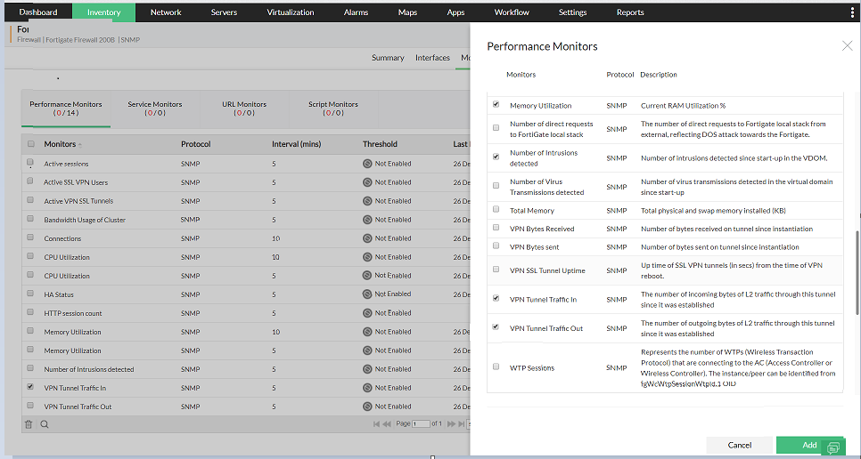 VPN monitor - ManageEngine OpManager