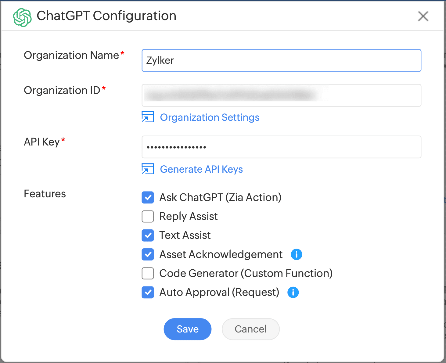 ChatGPT Configuration