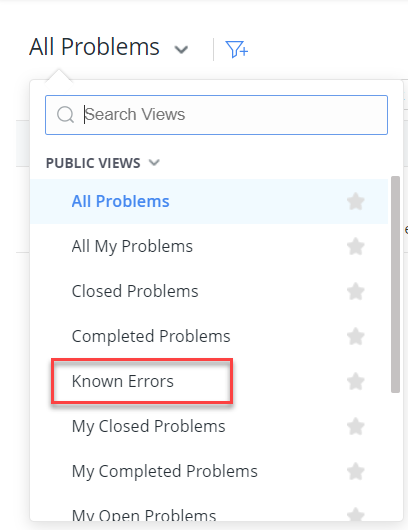 Known Errors for technicians