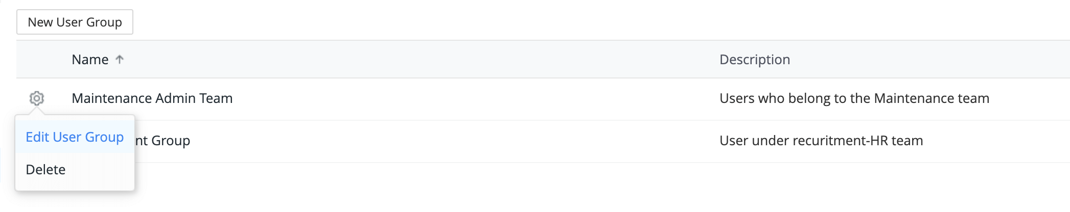 Site filter - List view