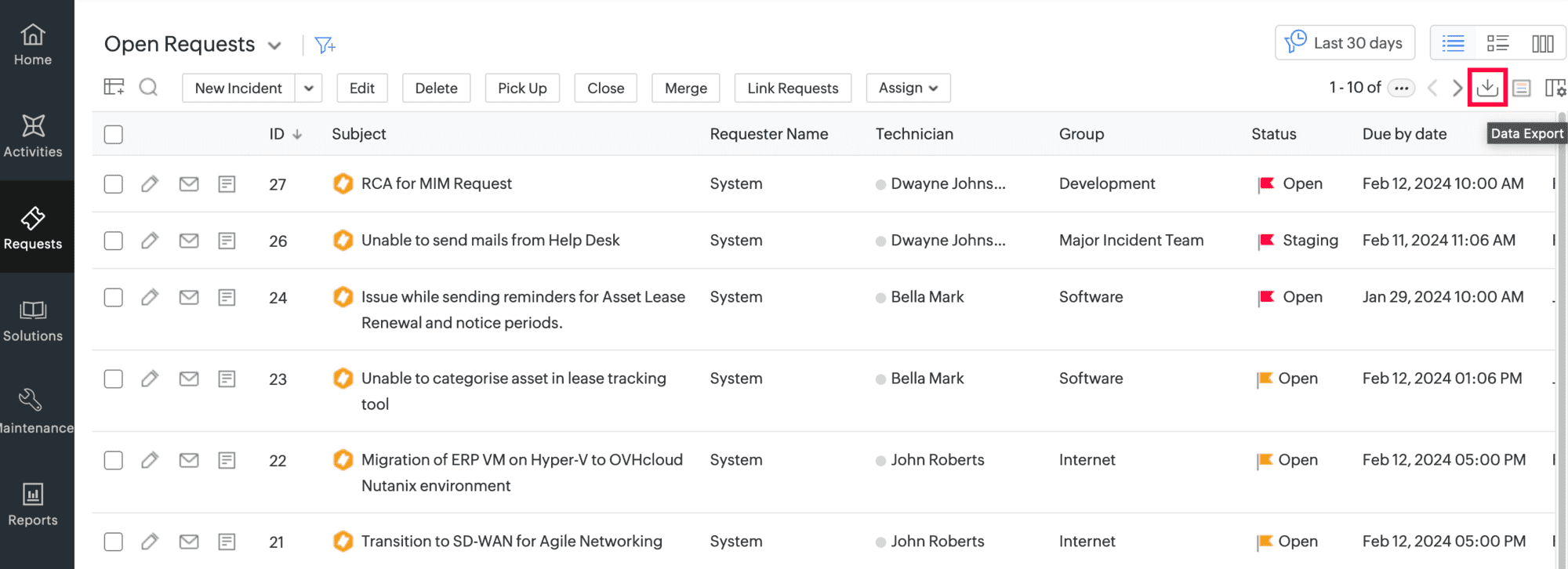 List View Data Export