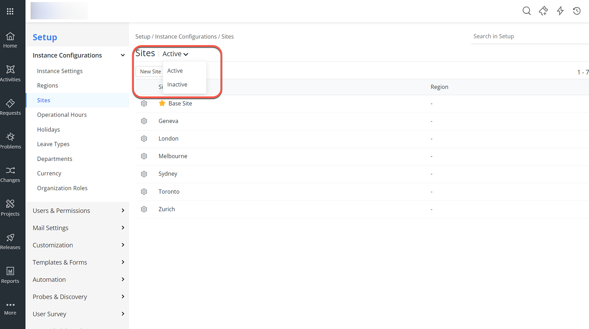 Site List View Enhancements