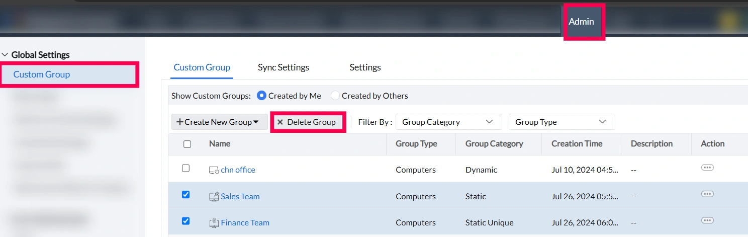 Bulk Delete Custom Group Bulk Delete Custom Group