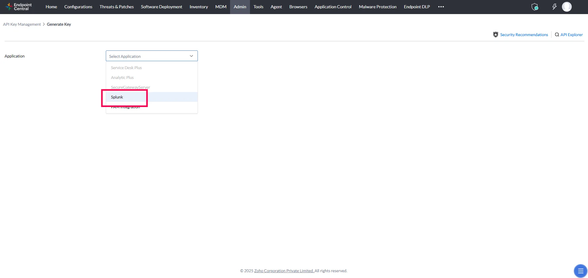 Splunk Key Option Splunk Key Option