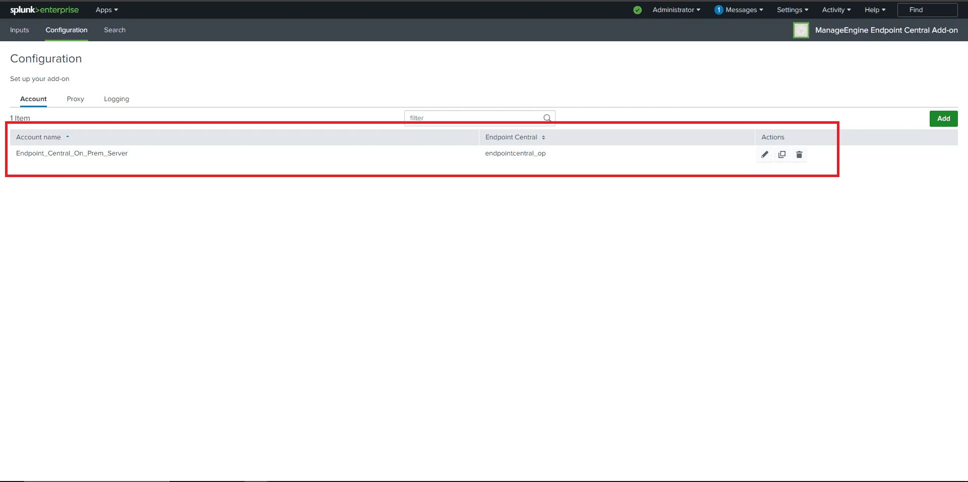Account Config Account Config