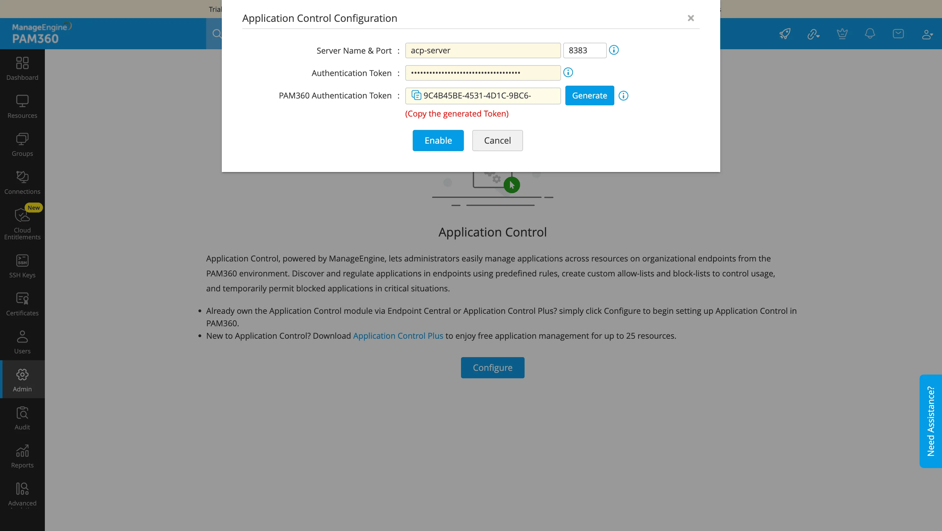 Configure EC-PAM360 Configure EC-PAM360