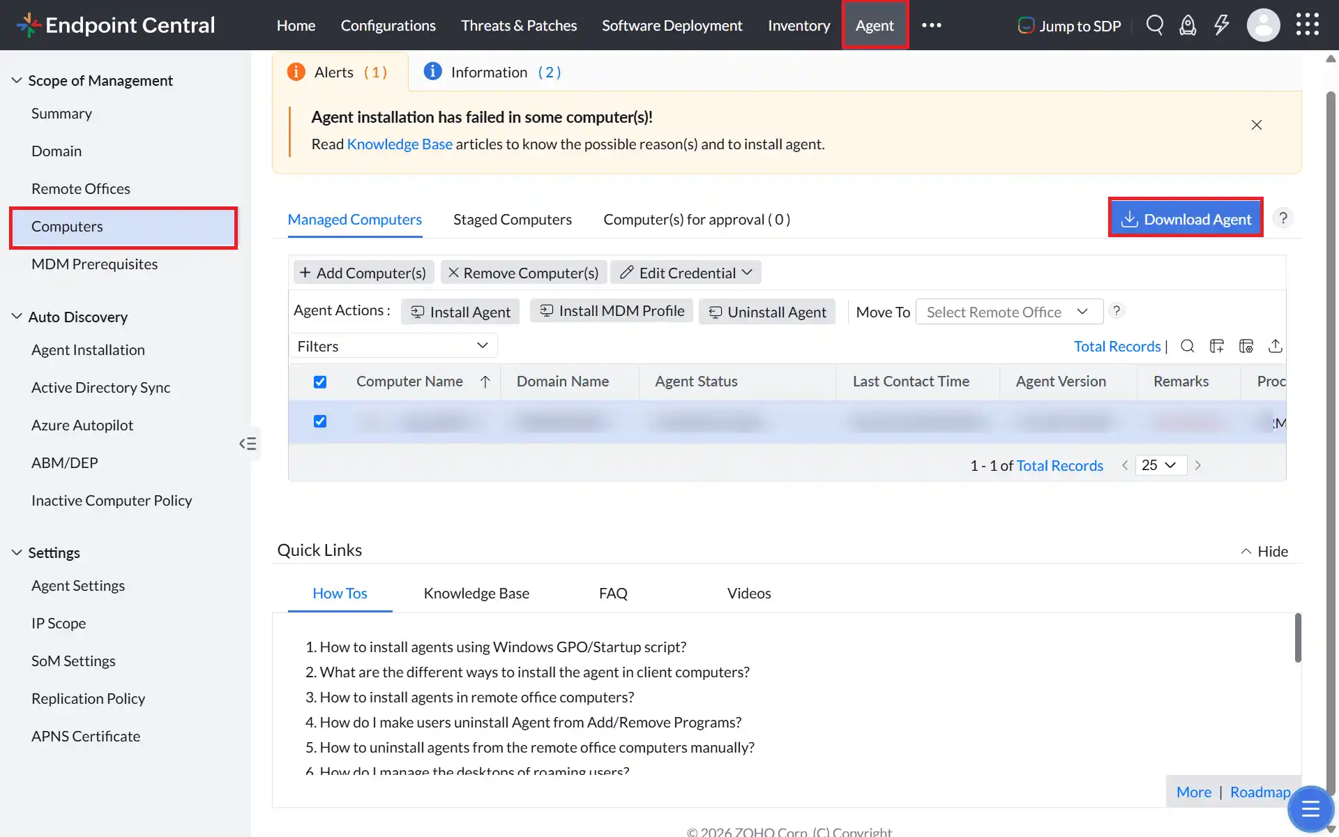 Remote Office Agent