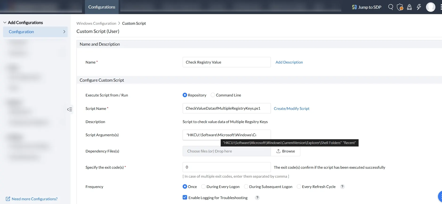 Read Registry User Config
