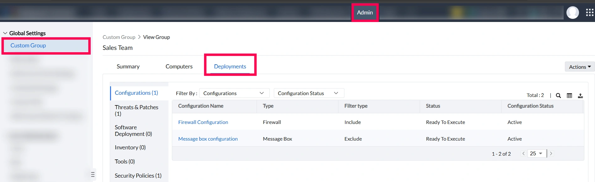 Custom Group Deployments