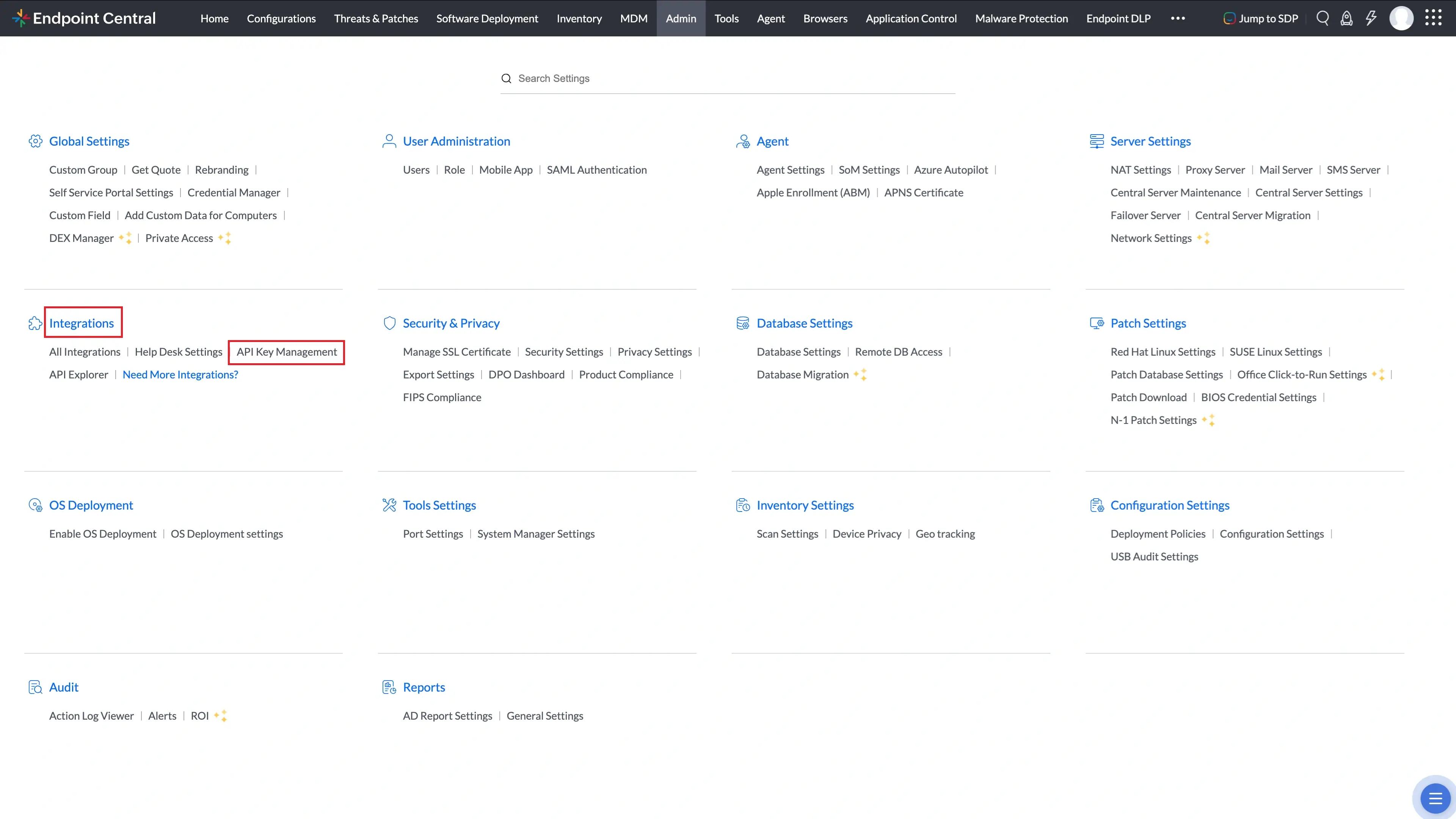 Navigate to API Key Management Navigate to API Key Management