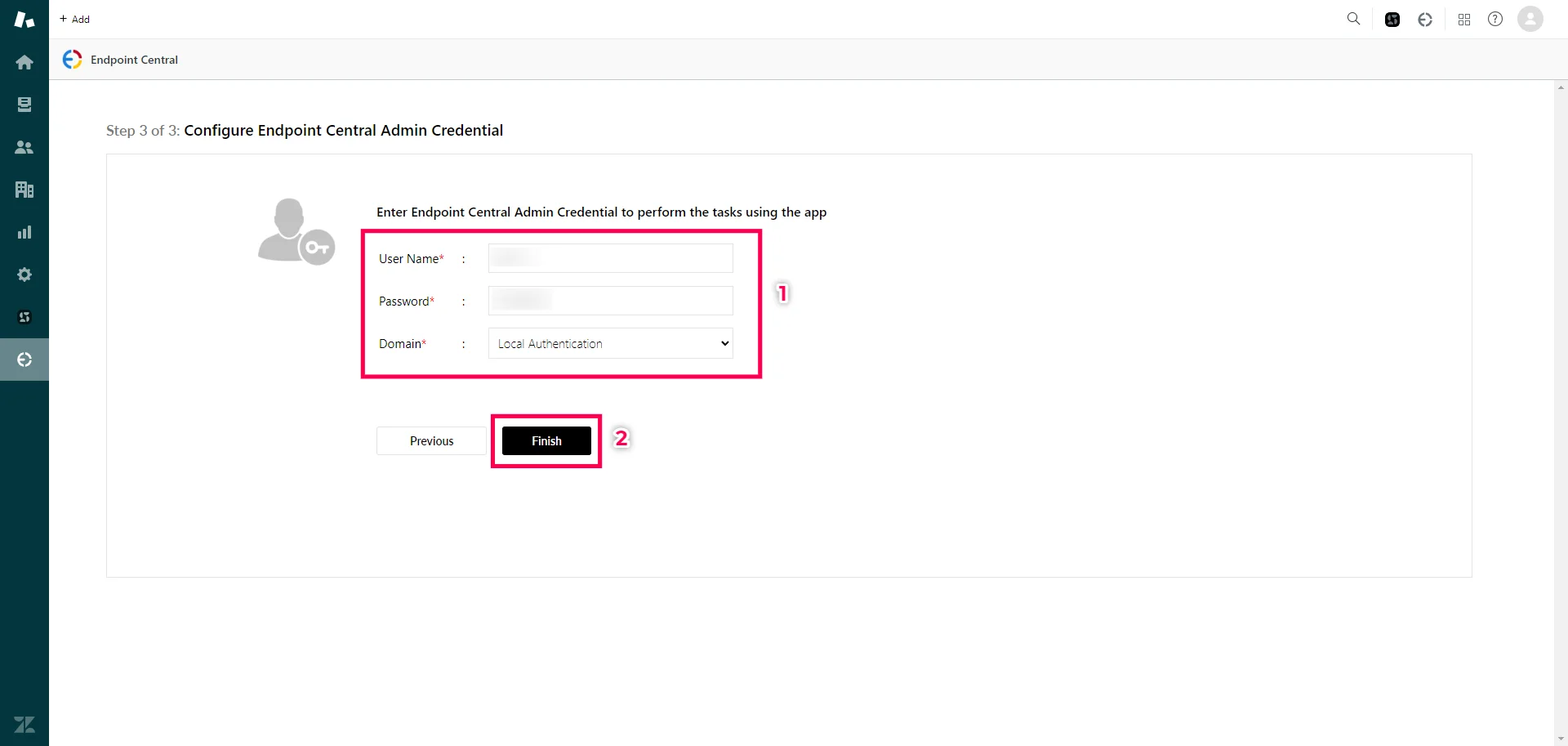 Enter Credentials Enter Credentials