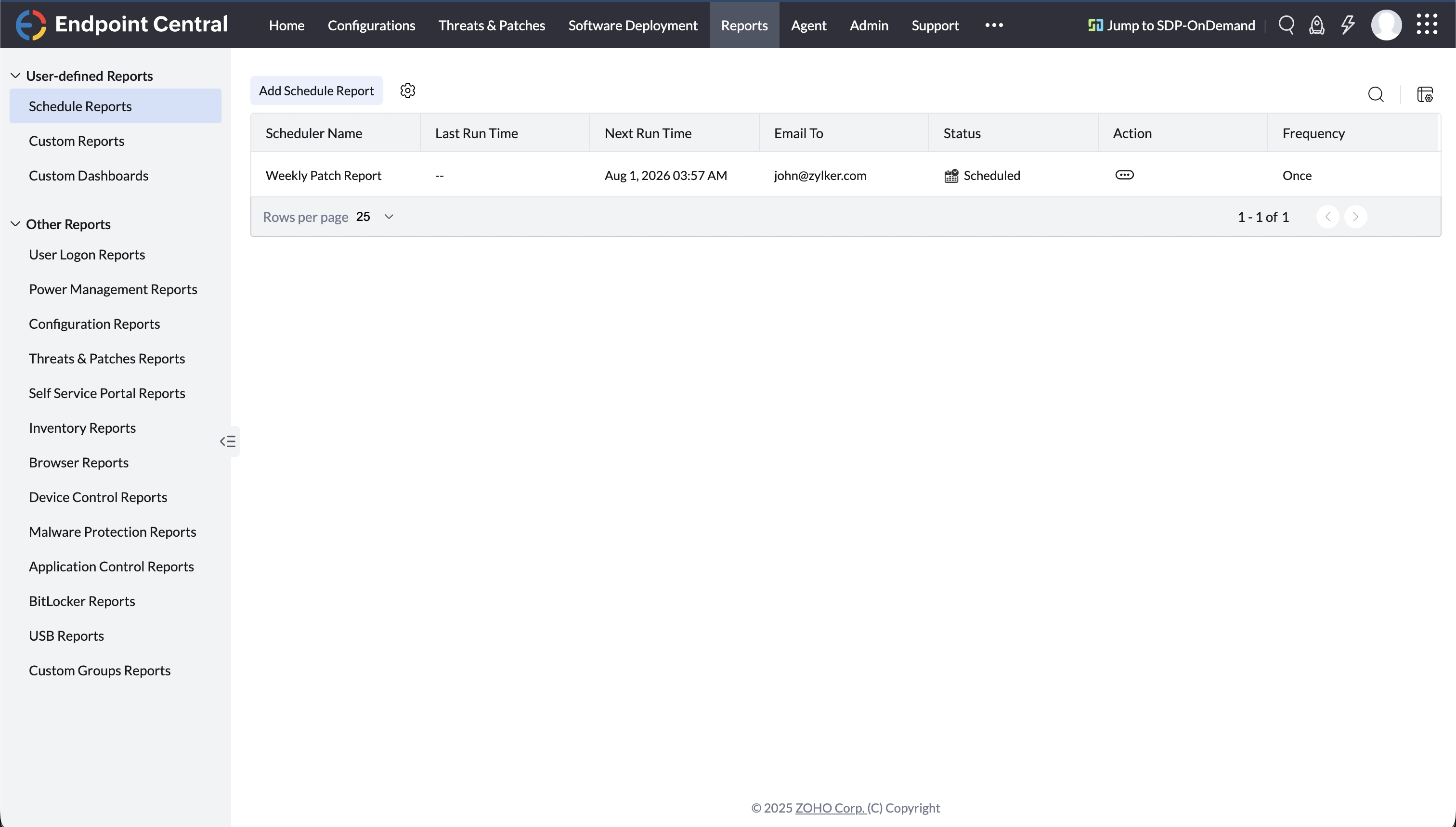 Endpoint Central cloud reports