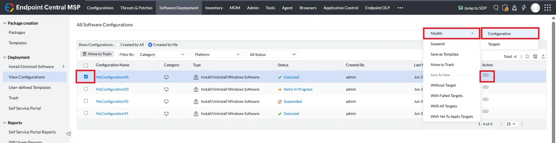 Modify Config Modify Config