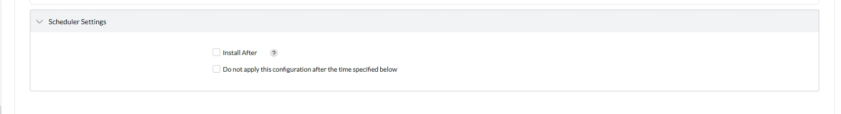 Scheduler Settings Scheduler Settings