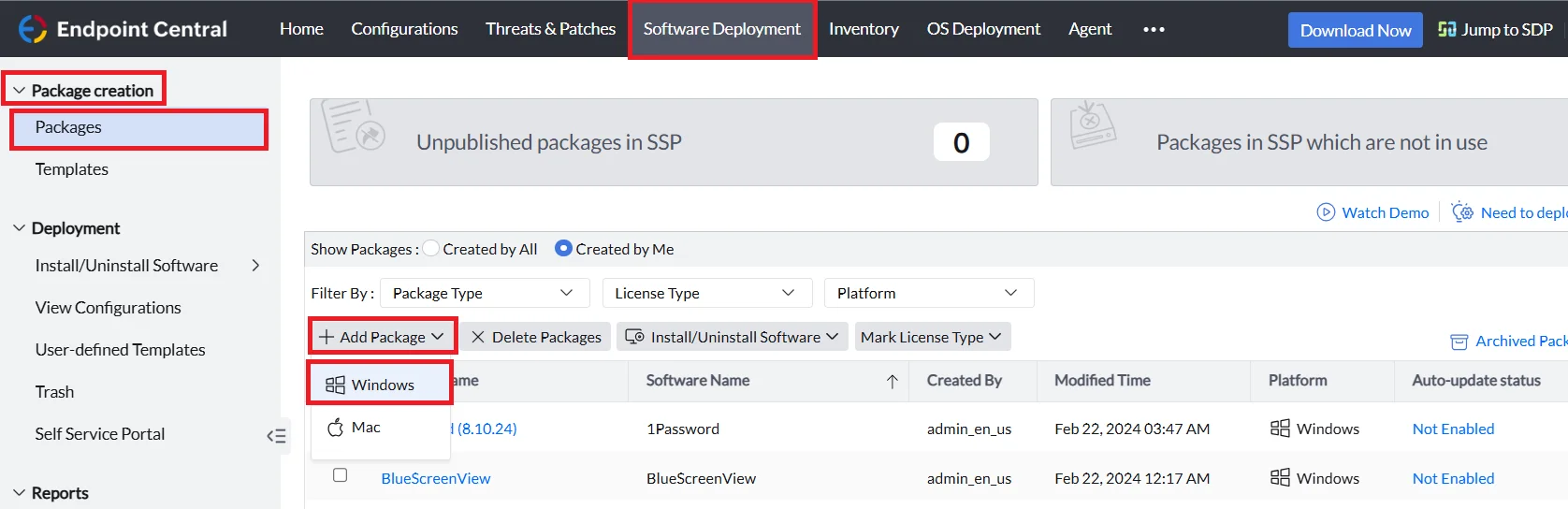 software-deployment Manual software package
