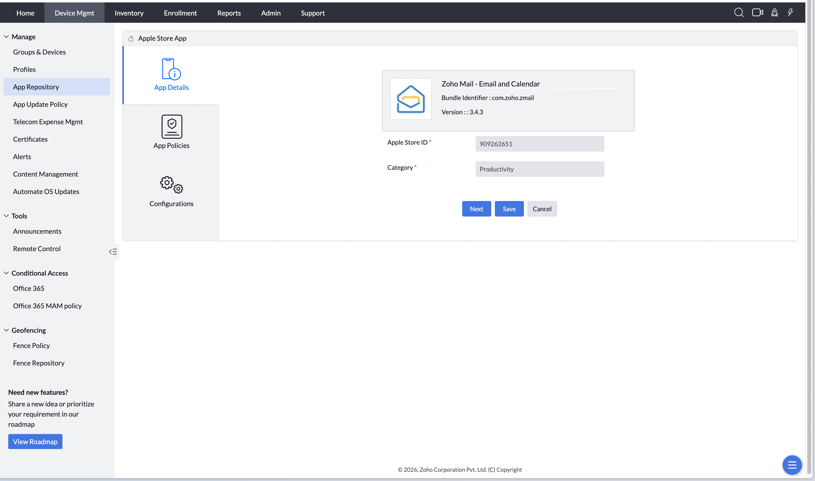 Zoho Mail iOS App Repository