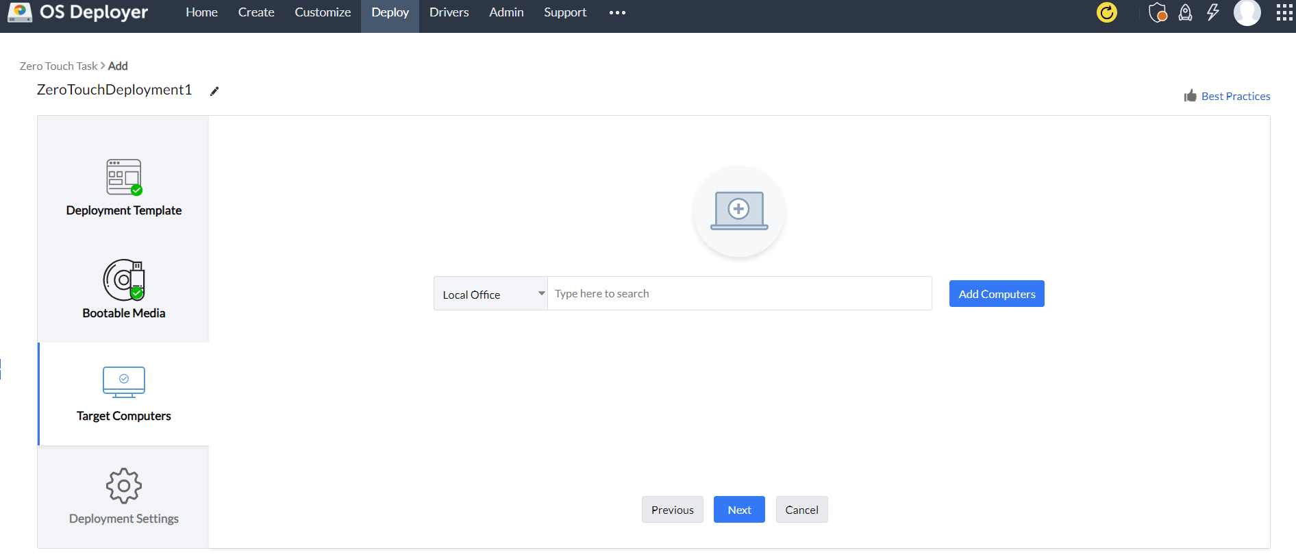 Zero Touch Deployment - ManageEngine OS Deployer