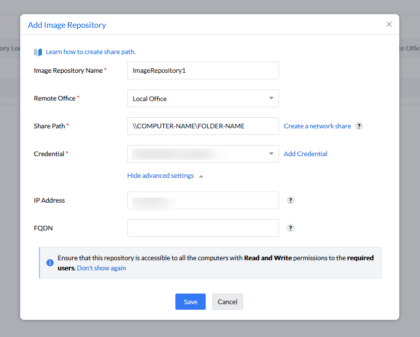 Image software for hard disks - ManageEngine OS Deployer