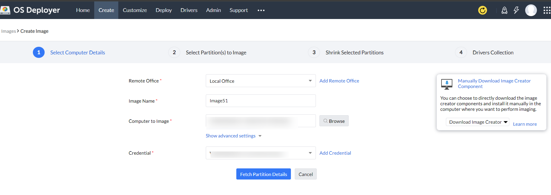 installing image creator