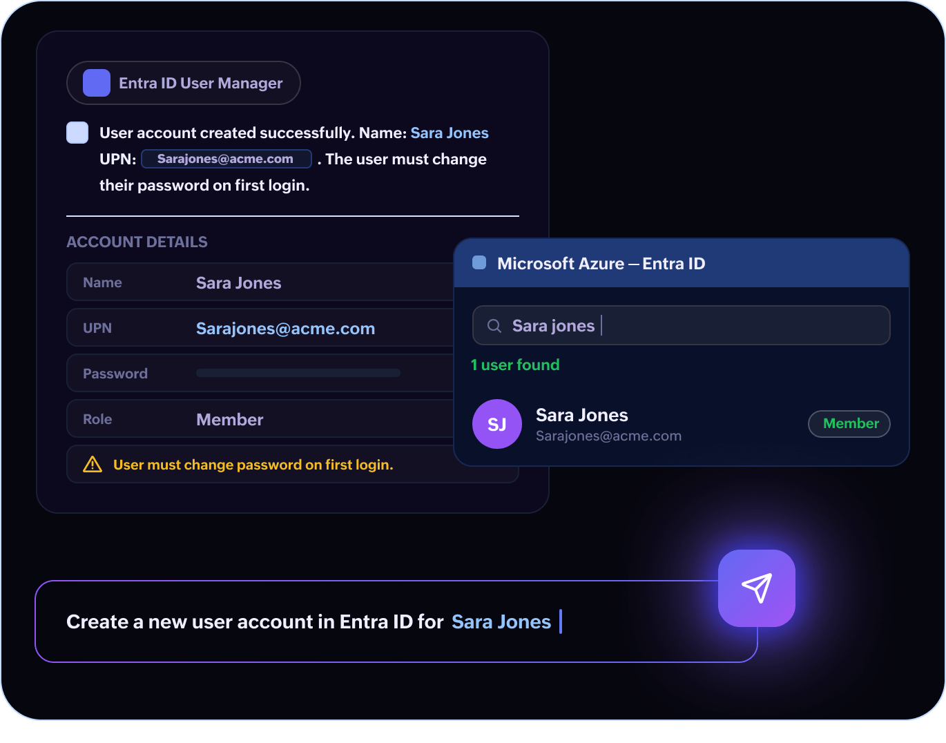 On-demand agent assistance Ask Zia in ServiceDesk Plus providing on-demand help through the right AI agent